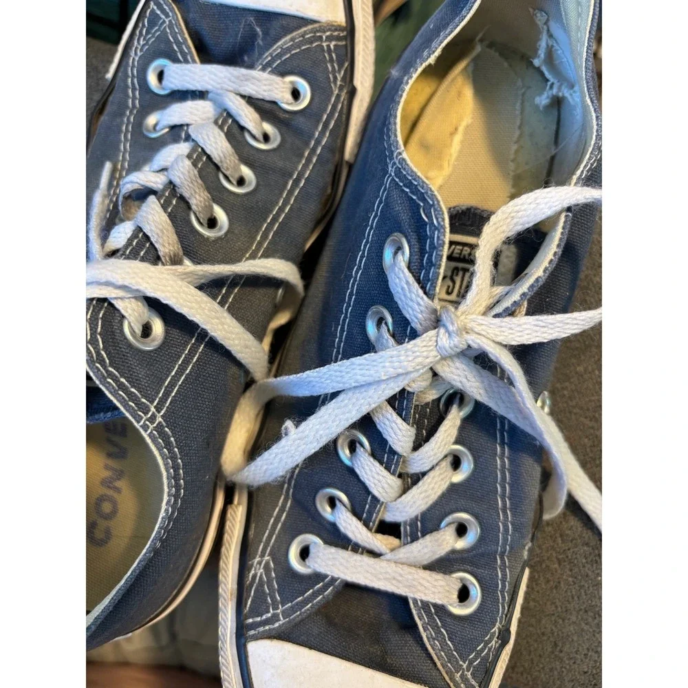 Converse Chuck Taylor All Star Low Top Navy Blue Sneakers M9697 Mens 5 Womens 7 - Picture 6 of 9